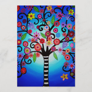 CARTE ARBRE DE BAT MITZVAH DE BARRE DE LA VIE
