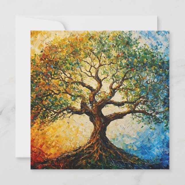Carte Arbre de connaissances - Peinture à l'huile (Devant)