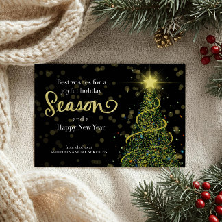 Carte Arbre de la saison de Noël Nom d'entreprise person