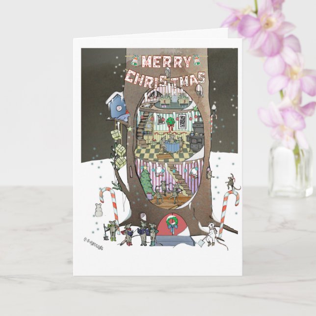 Carte Arbre de la souris de Noël (Orchidée)