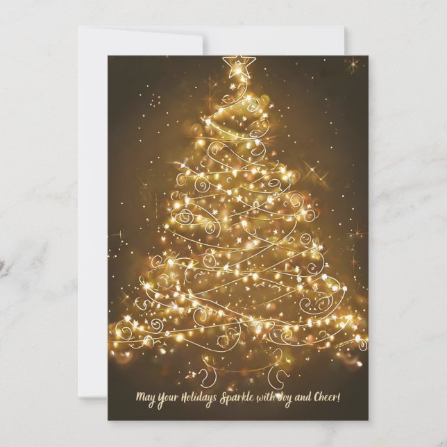 Carte Arbre de Noël à chaîne magique (Devant)