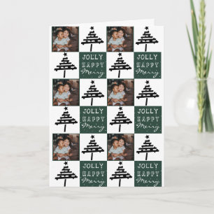 Carte Arbre de Noël de la famille Green Collage Photo