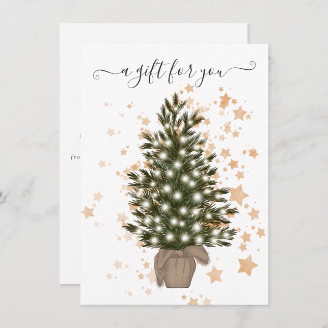 Carte Arbre de Noël de l'entreprise (Devant / Derrière)