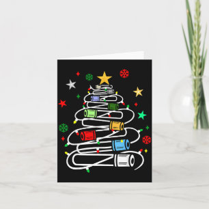 Carte Arbre de Noël de tube de sang de phlébotomie Phléb