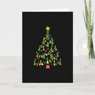 Carte Arbre de Noël d'échecs - Roi Reine Cavalier Tour