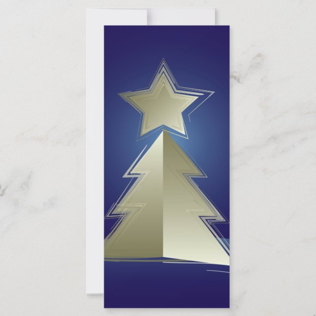 Carte Arbre de Noël doré (Devant)
