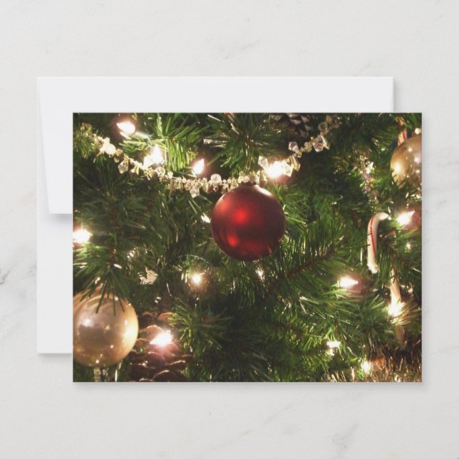 Carte Arbre de Noël I Vacances Plutôt vert et rouge (Devant)