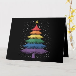 Carte Arbre de Noël LGBT-Q Fierté Pyjama Drapeau Arc-en-