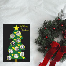 Arbre de Noël moderne avec ornements photo Noir