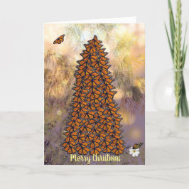 Carte Arbre de Noël Monarch Butterflies