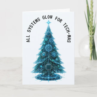 Carte Arbre de Noël Technologie Fêtes