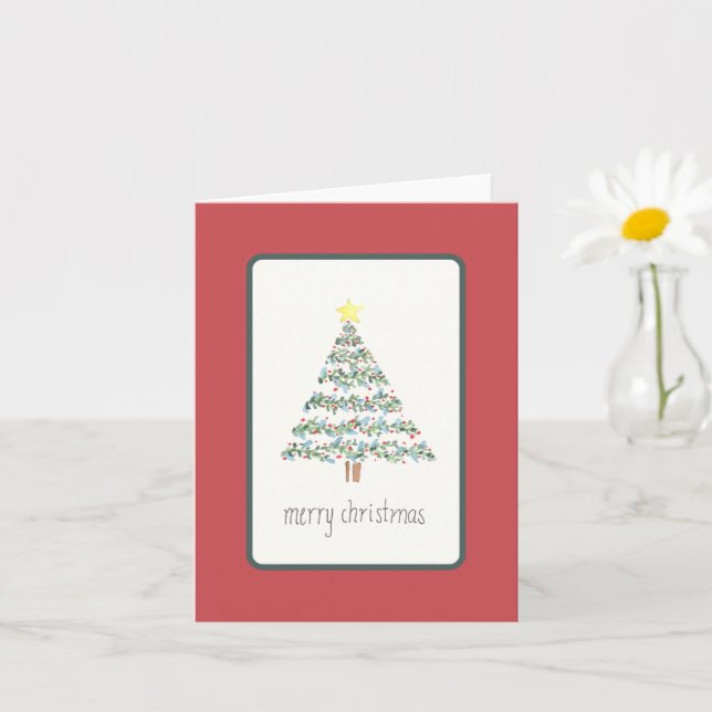 Carte Arbre de Noël - Vins et Berries (Petite plante)