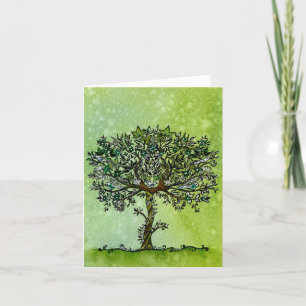 Carte Arbre de vie avec l'amour du coeur Sympathie