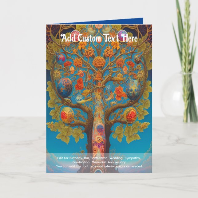 Carte Arbre de vie mystique de l'art sacré Rêveur spirit (Devant)