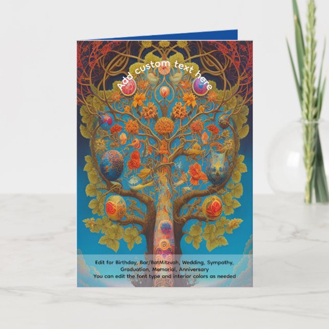 Carte Arbre de vie mystique de l'art sacré Rêveur spirit (Devant)