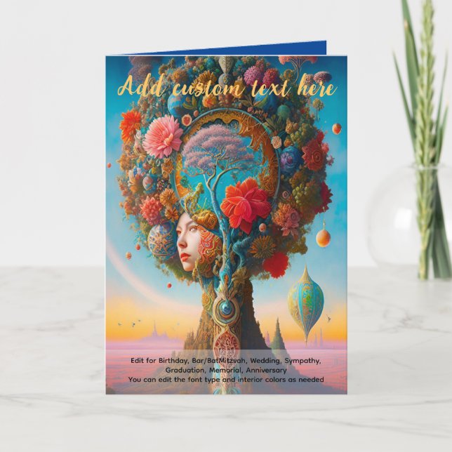 Carte Arbre de vie mystique de l'art sacré Rêveur spirit (Devant)