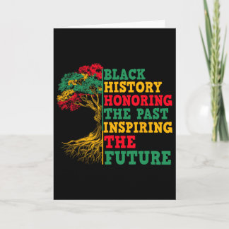 Carte Arbre d'histoire noire honorant le passé inspirant