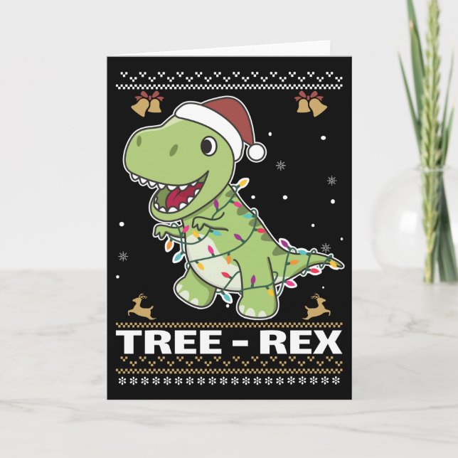 Carte Arbre Rex Dinosaure Pun T-Rex (Devant)