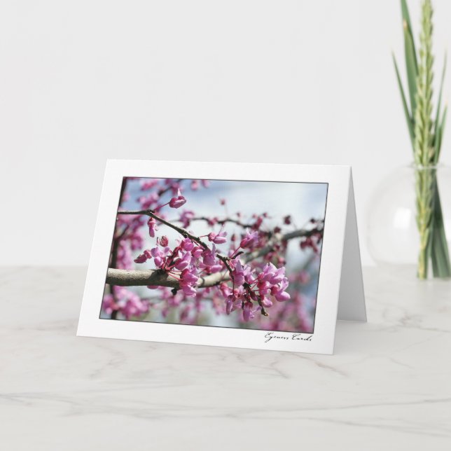 Carte Arbre rose de fleur (Devant)