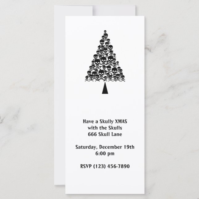 Carte Arbre Skully Xmas (Devant)