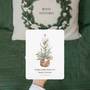 Carte Arbre vert de Noël Joyeux Noël