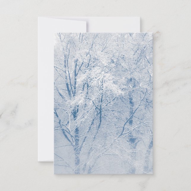 Carte Arbres couverts de neige Photo hiver (Devant)