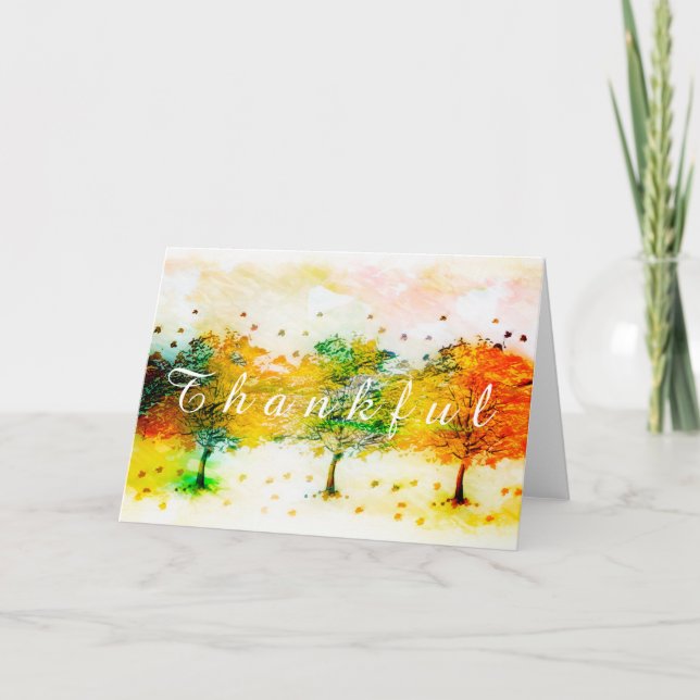 Carte Arbres d'automne personnalisés (Devant)