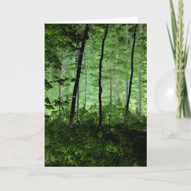 Carte Arbres de brousse : La scène de forêt d'Adirondack (Devant)