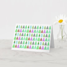 Arbres de Noël !Carte de Noël