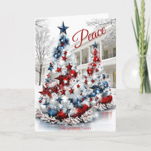 Carte Arbres de Noël festifs Whitehouse USA
