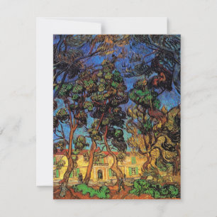 Carte Arbres de Van Gogh dans le jardin, hôpital Saint-P