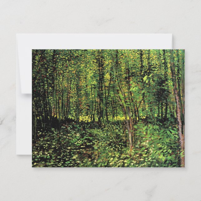 Carte Arbres et sous-bois par Vincent van Gogh (Devant)