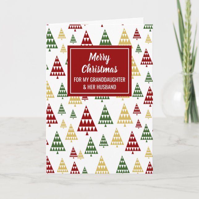 Carte Arbres modernes Grandgirl & Son Mari Noël (Devant)