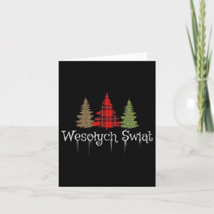 Carte Arbres polonaises Joyeux Noël Wesolych Swiat Plaid