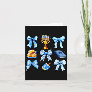 Carte Arc coquet fete juive Chanukah Hanukkah Meno