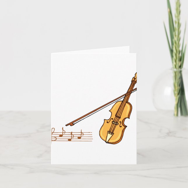 Carte Arc de violon et personnel musical en graphisme ma (Devant)