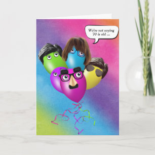 Carte Arc-en-ciel 70e ballons d'anniversaire du groupe