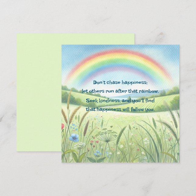 Carte Arc-en-ciel / Champ et devis (Devant / Derrière)