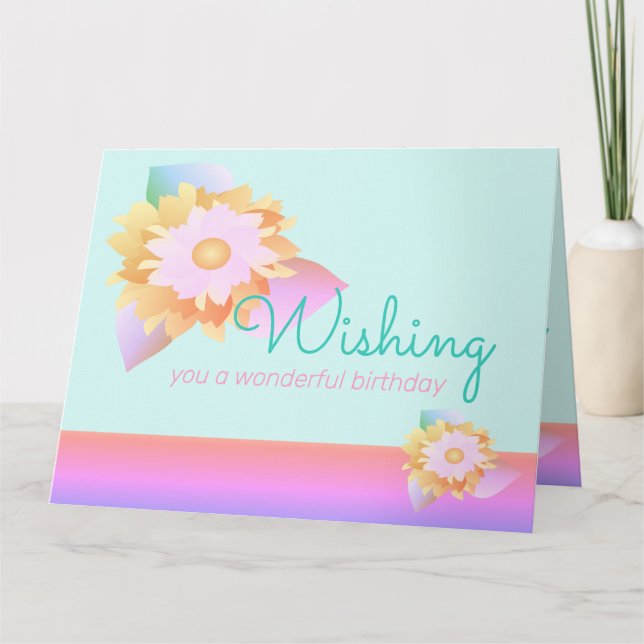 Carte Arc-en-ciel coloré (Devant)