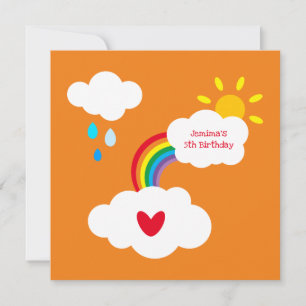 Carte Arc-en-ciel, nuages, pluie et soleil personnalisés