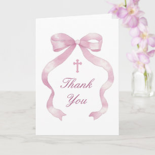 Carte Arc en Ciel Rose Élégant Croix Sainte Religieux Me