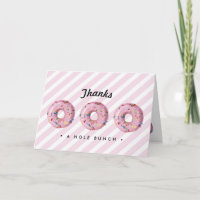 Arc-en-ciel rose saupoudrer le Merci de Donut