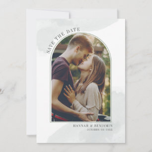 Carte Arc photo Typographie moderne Enregistrer la date