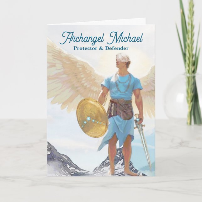 Carte Archange Michael Protection Force Salutation (Devant)