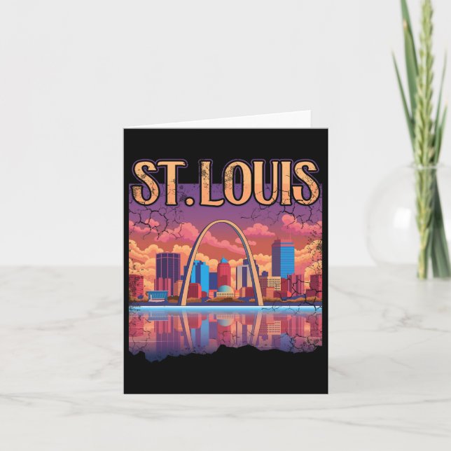 Carte Arche de St Louis Gateway Missouri Cityscape Skyli (Devant)