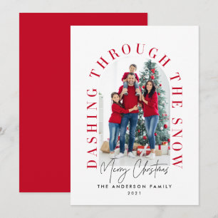 Carte Arche de typographie moderne 1 photo Noël