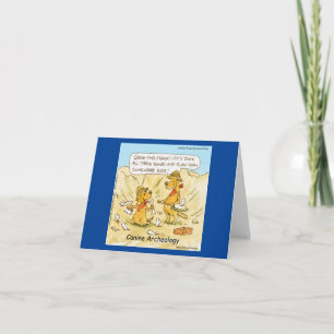 Carte Archéologie canine amusante Classique LTCartoons