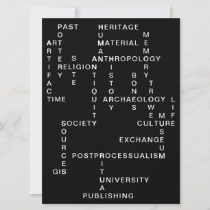 Carte Archéologie et anthropologie Mots-croisés Puzzle