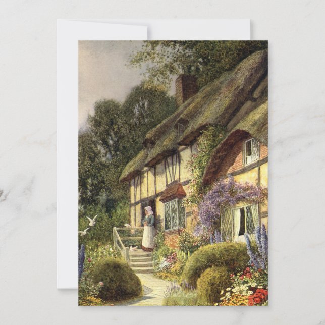 Carte Architecture Vintage, Maison de Campagne Cottage (Devant)