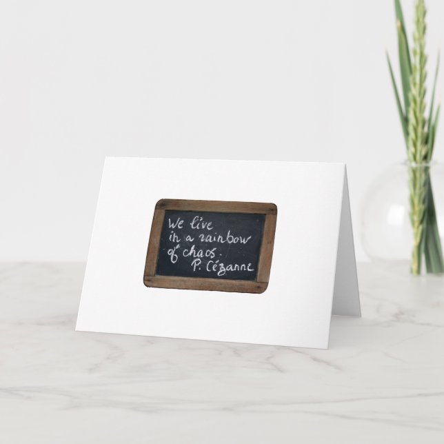 Carte Ardoise Rustic School Slate Cézanne's Quote W Card (Devant)